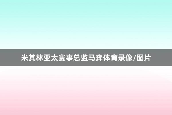 米其林亚太赛事总监马奔体育录像/图片