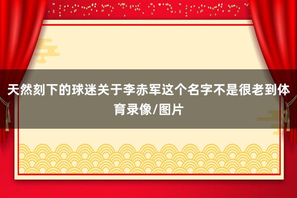 天然刻下的球迷关于李赤军这个名字不是很老到体育录像/图片