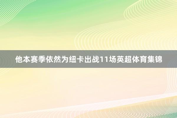 他本赛季依然为纽卡出战11场英超体育集锦