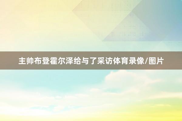 主帅布登霍尔泽给与了采访体育录像/图片