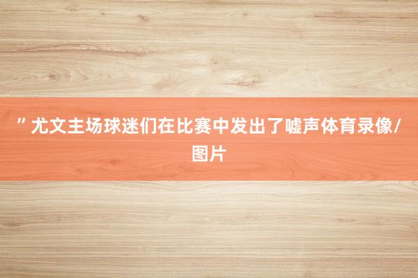 ”尤文主场球迷们在比赛中发出了嘘声体育录像/图片
